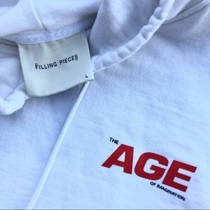 Filling Pieces The Age Of Imagination White Hoodie - Size Men’s Large